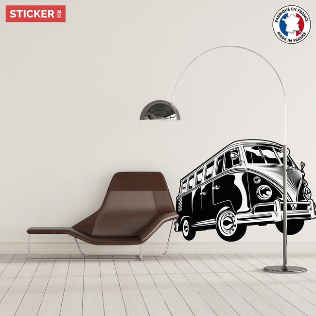 Sticker Volkswagen Combi - XL (Largeur 98cm, Hauteur 69cm) | Leroy Merlin