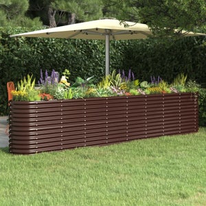VidaXL Fioriera Da Giardino - Letto Giardino Acciaio Zincato 100x100x36cm Grigio 93506893