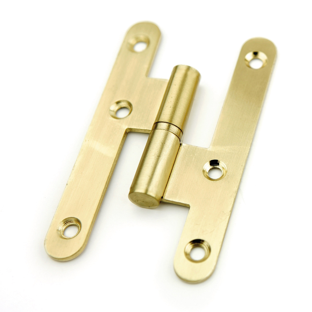 Pernio de puerta 100mm alto dorado satinado acero pala redonda para ...