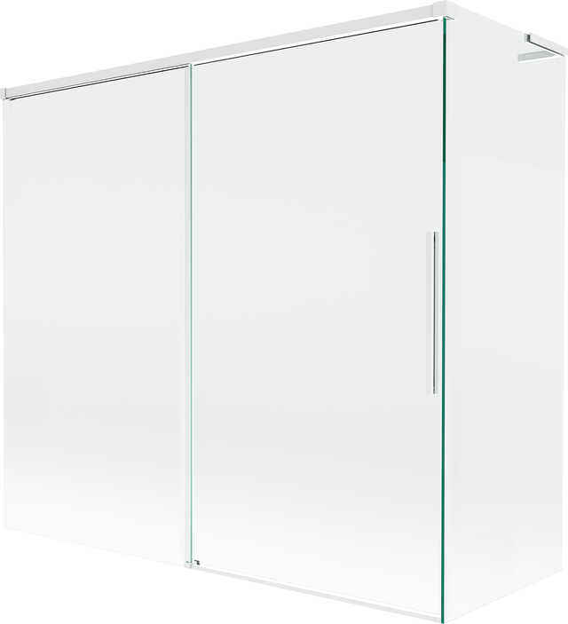 Mexen Rox L parawan nawannowy 2-skrzydłowy rozsuwany 170 + 70 x 150 cm, transparent, biały - 8C9L-170-070-20-00