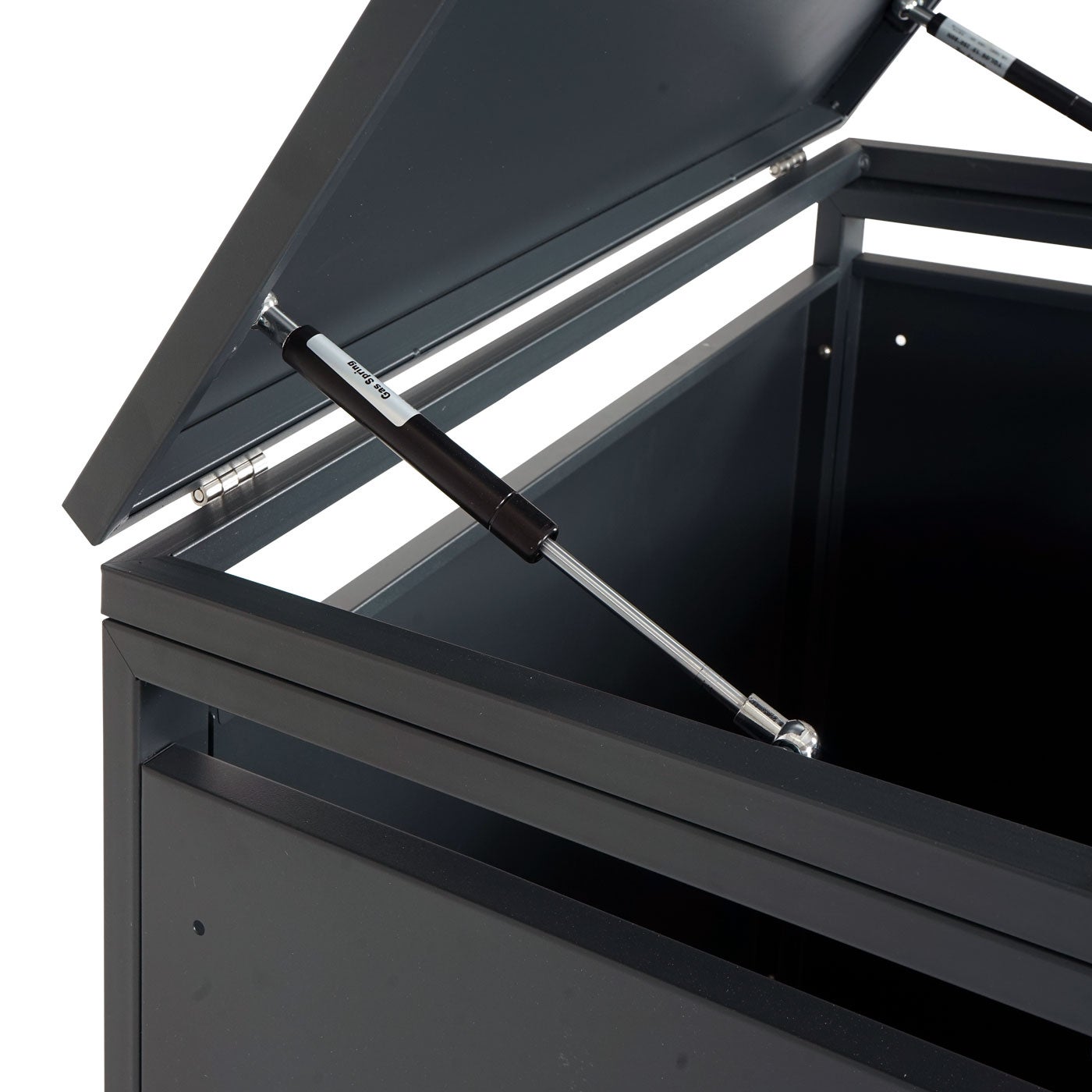 Set 4x copribidoni box spazzatura rifiuti HWC-J82 80x264x117cm acciaio inox antracite gold - 8