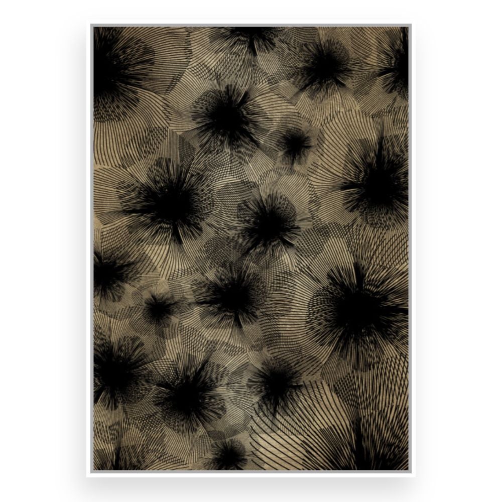 Toile encadrée Motifs floraux abstraits / 72x108cm / Cadre Blanc / Fabriqué en France / Déco murale / DADA ART - 3