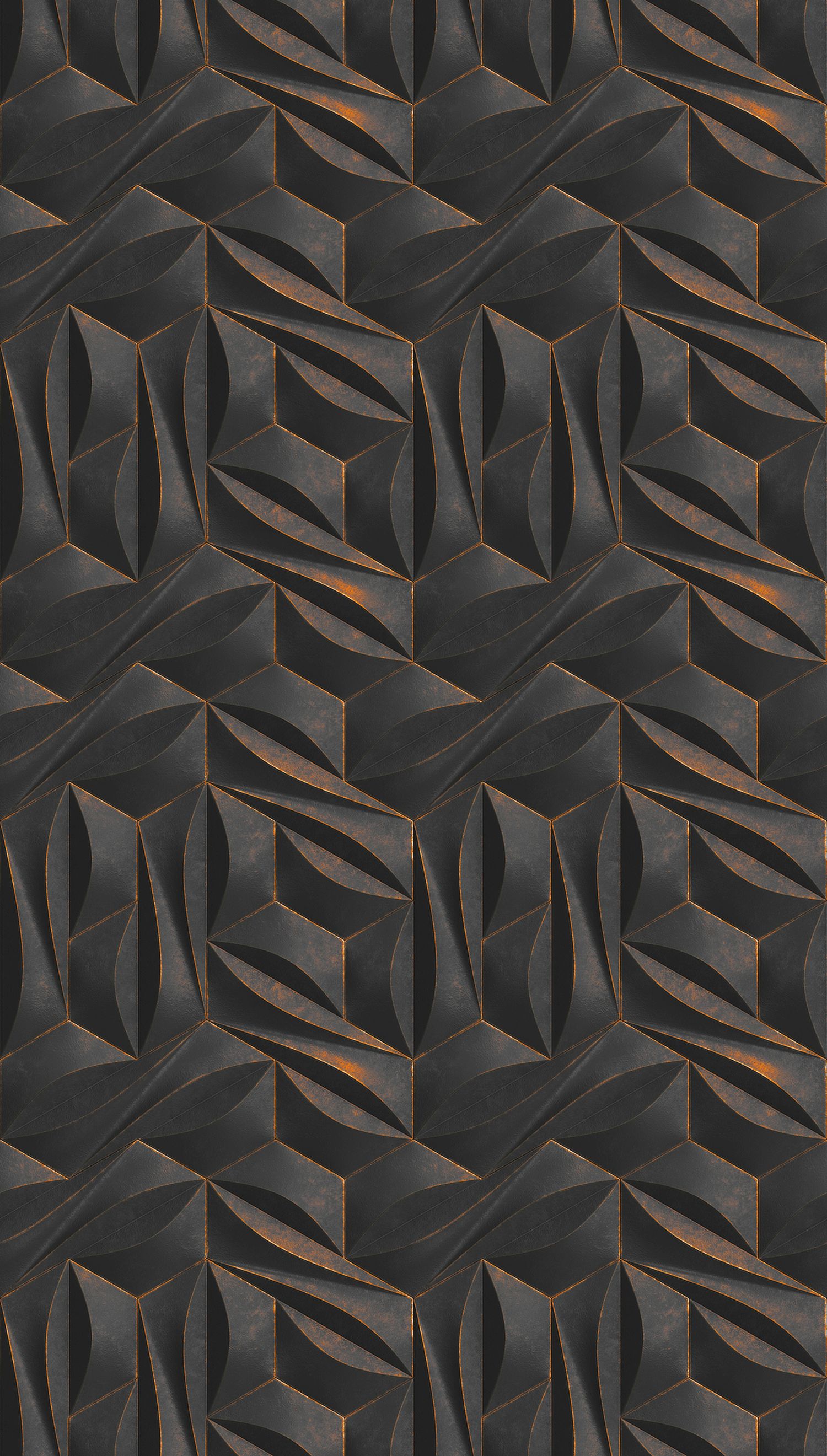 Tapeta Motyw 3D antracytowymIzłotym - 53 cm x 10.05 m - LIVINGWALLS