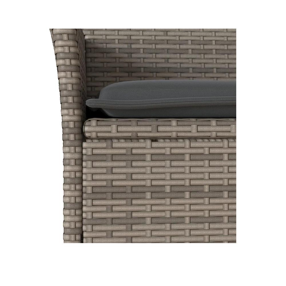 Salon bas de jardin en Rattan synthétique Gris 2 personnes - 2