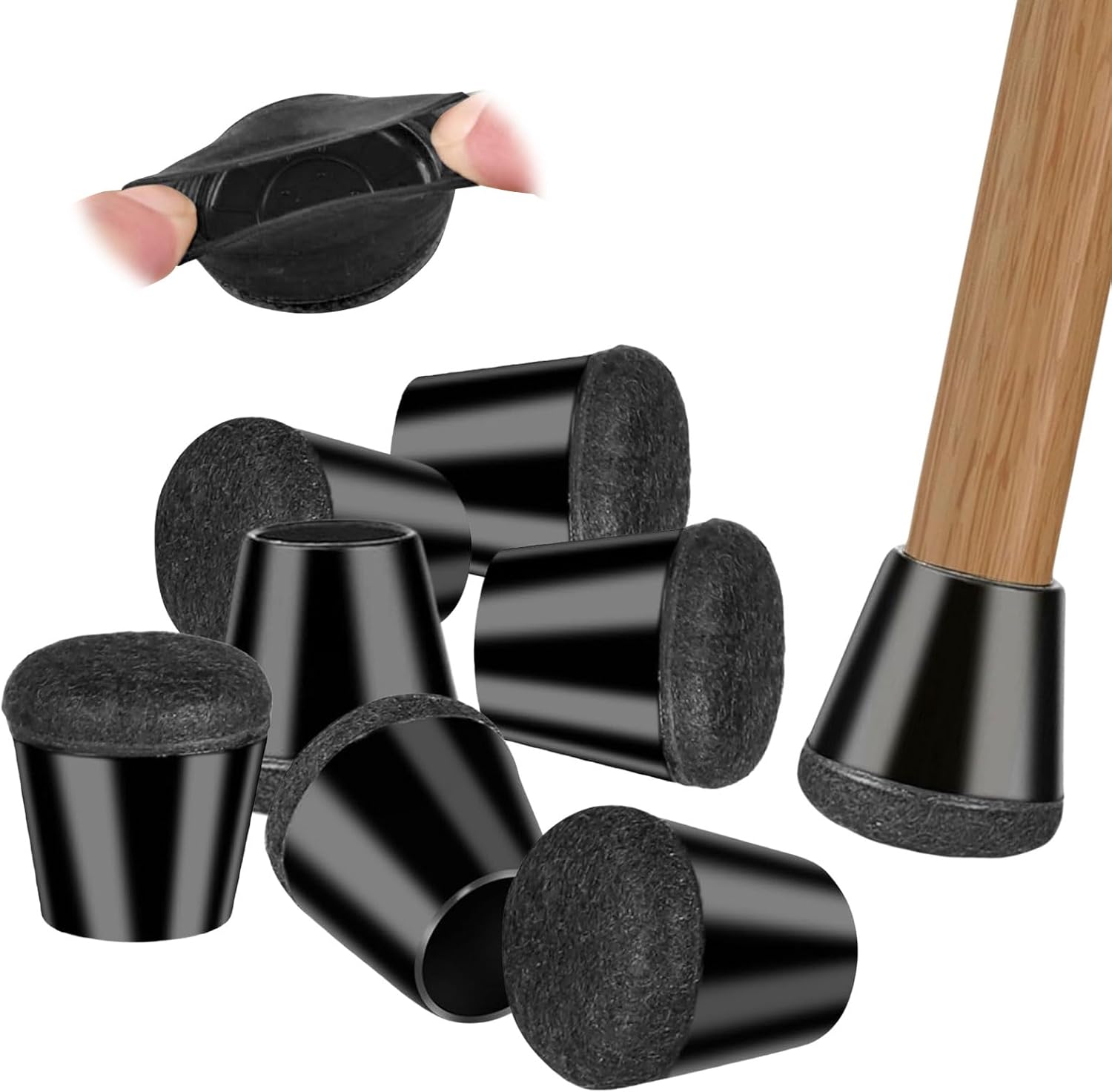 Confezione da 16 protezioni per gambe di sedie in silicone Leroy