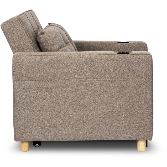 Amerykanka Fotel Rozkładany Do Spania Do Salonu Beżowy Wypoczynkowy SOLOR - 4