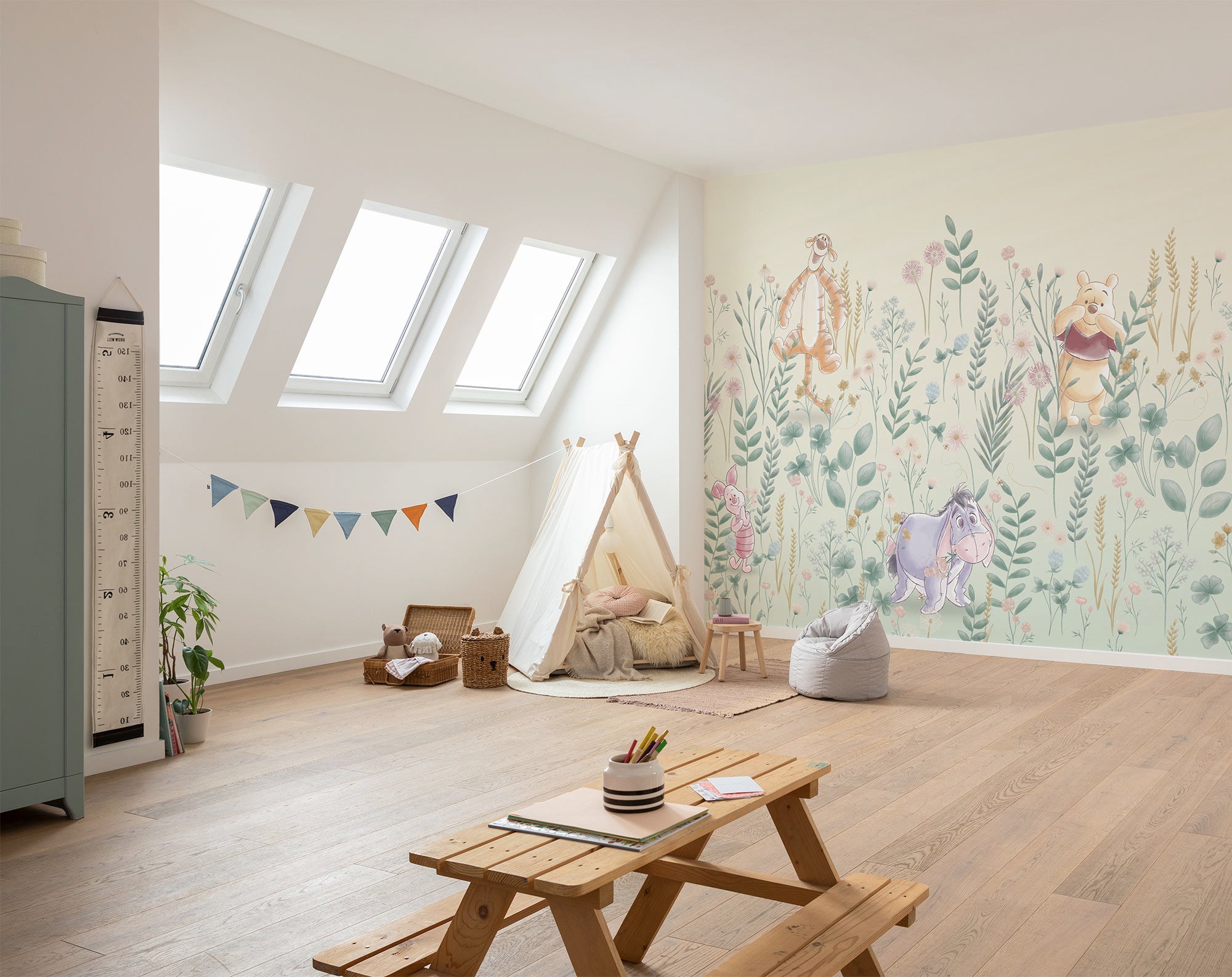 Fototapeta Winnie the Pooh zielonym - 300 x 250 cm - DISNEY
