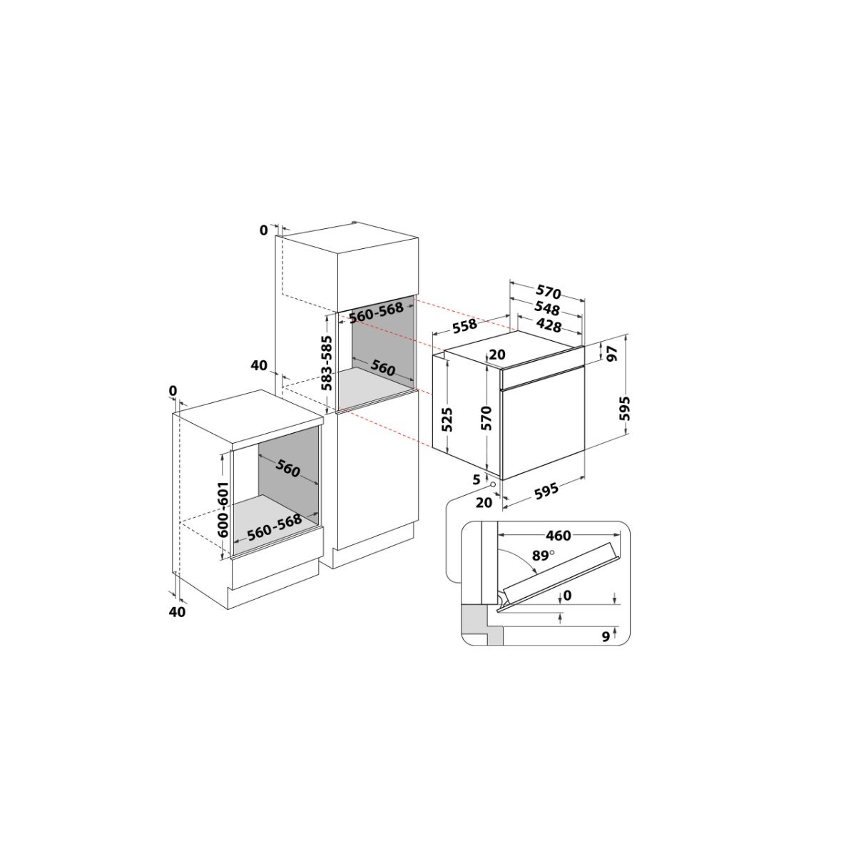 Indesit IO 278P X 71 L Acier inoxydable - 5