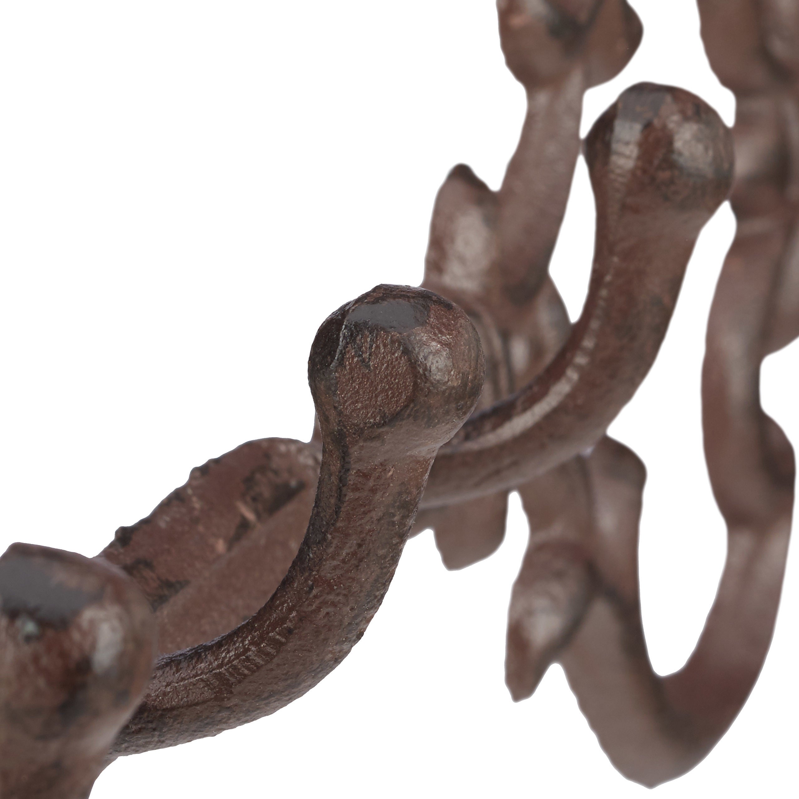 5x suporte para chaves, 3 ganchos, chave decorativa, retro, ferro fundido, 12,5x33x4,5 cm, castanho - 7