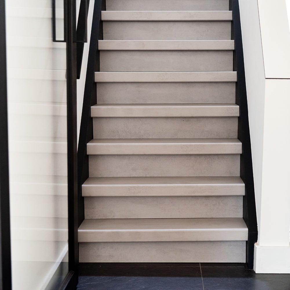 Marche rénovation d'escalier stratifié light grey 1000 x 300 x 56 mm - PEFC 70% - 3