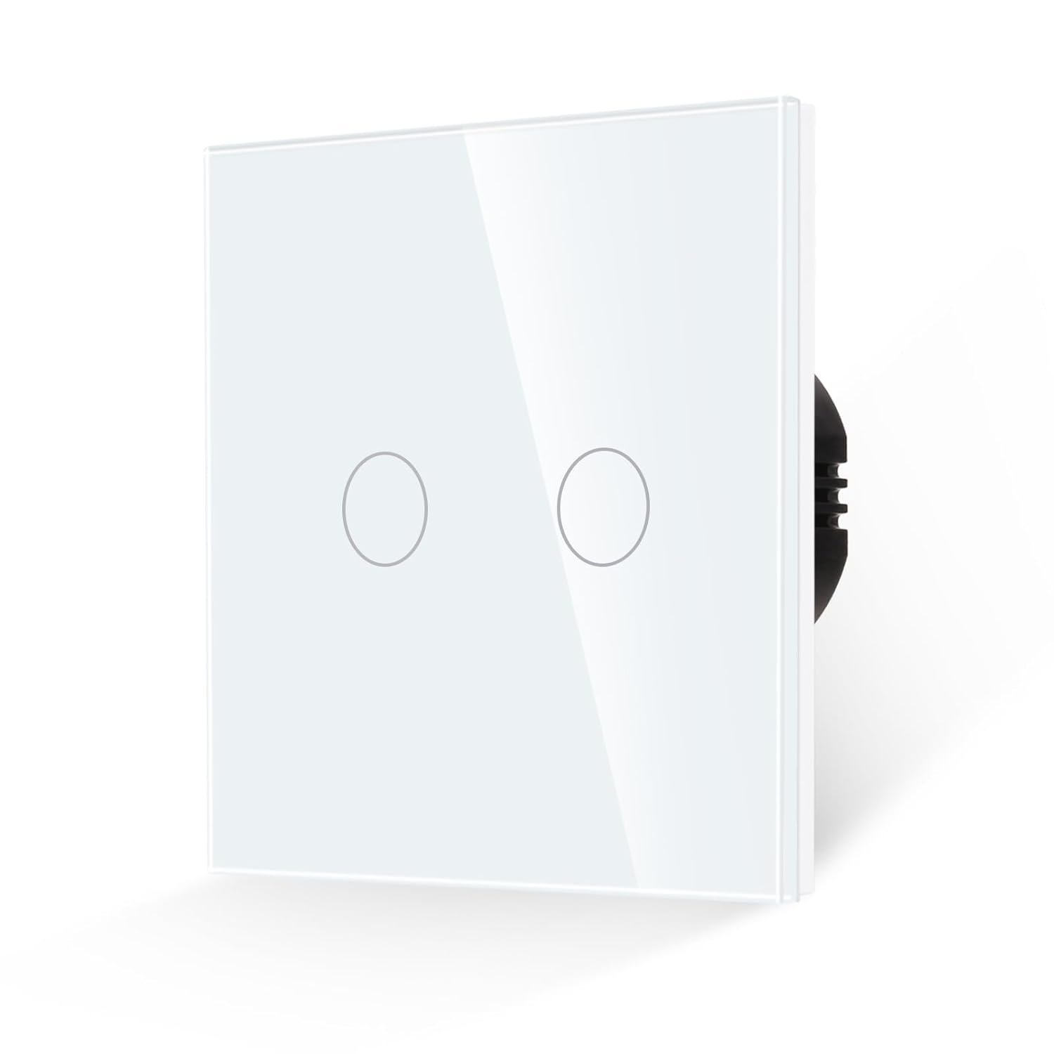 Przełącznik dotykowy, 1 sztuka, panel ze szkła hartowanego, podświetlenie LED, 5-300 W, zasilanie sieciowe.