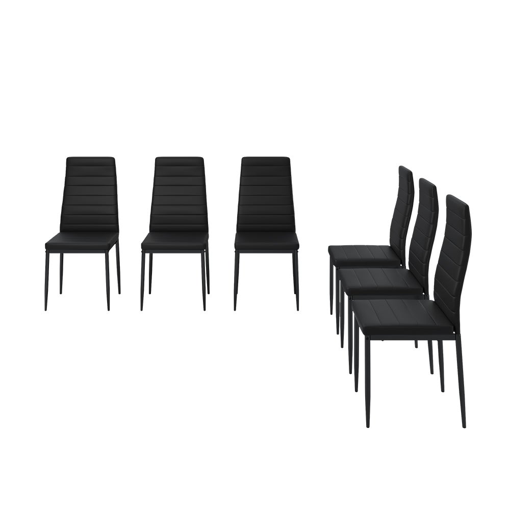 Vicco Krzesło do jadalni Grand, Czarny, 42.5 x 48 cm Zestaw 6