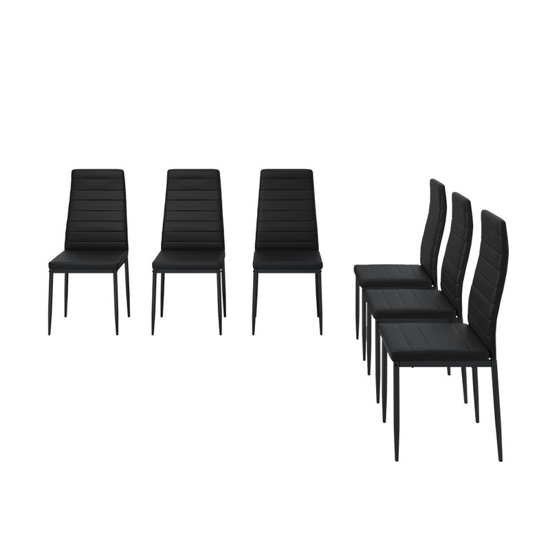 Vicco Krzesło do jadalni Grand, Czarny, 42.5 x 48 cm Zestaw 6