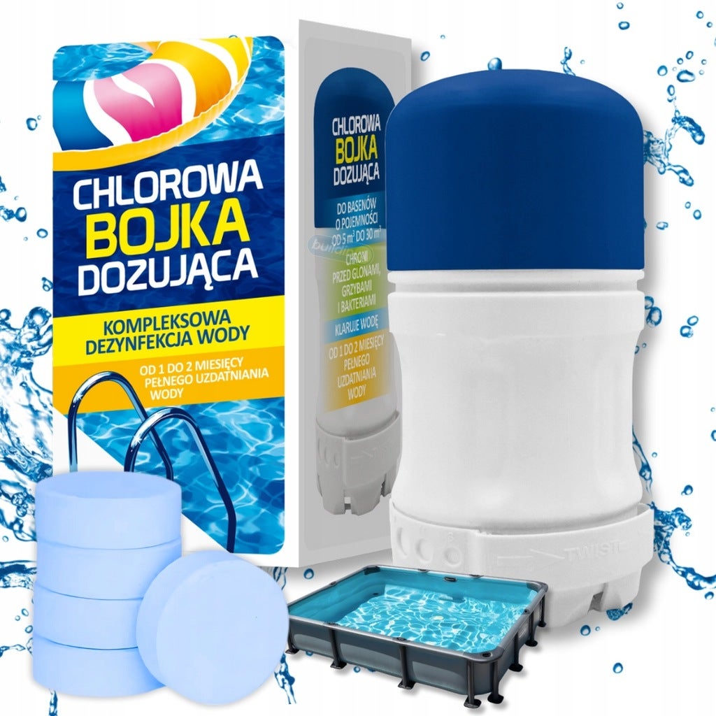 BOJKA DOZUJĄCA CHLOR DO BASENU JACUZZI GAMIX 800G 4X 200G CHEMIA BASENOWA