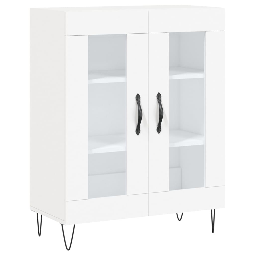 Buffet haut Blanc 69,5x34x180 Bois d'ingénierie - 7