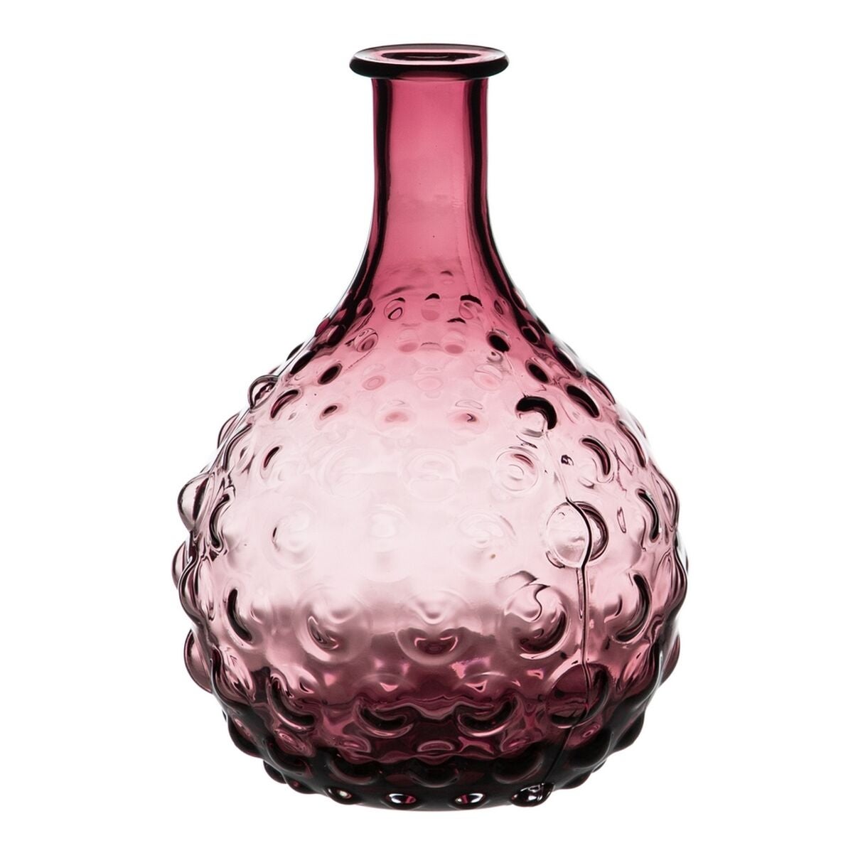 Vase Verre 13 X 13 X 25 Cm Mauve à Prix