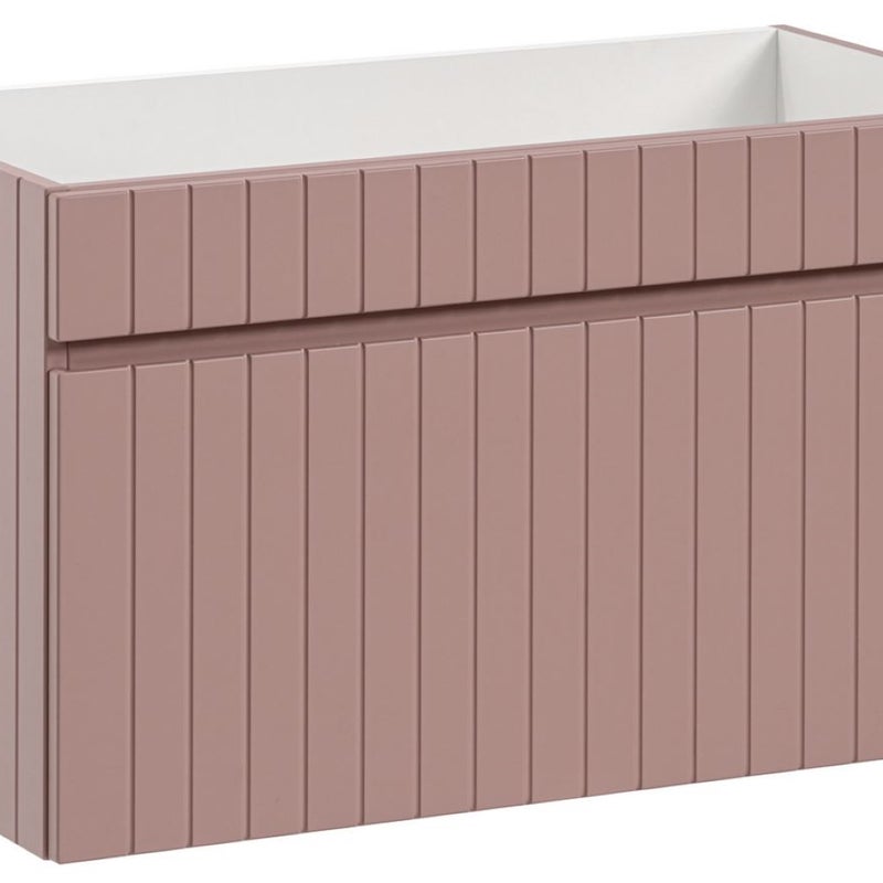 Szafka łazienkowa ICONIC Rose 80 cm wisząca róż ryflowana szuflada