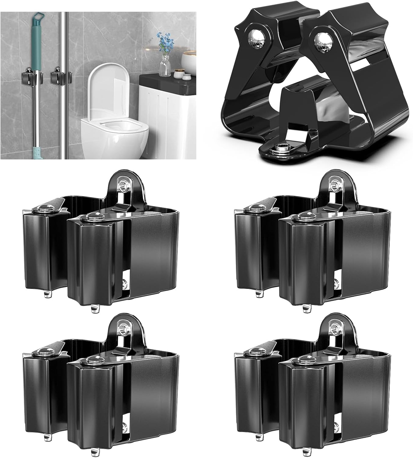 10 Pièces Accroche Balai Mural, Support Balais Mural, Porte Balais Mural Pour Buanderie Jardin Organisation Du Garagenoir 76796275 10 Pièces Accroche Balai Mural, Support Balais Mural, Porte Balais Mural Pour Buanderie Jardin Organisation Du Garagenoir 76796275