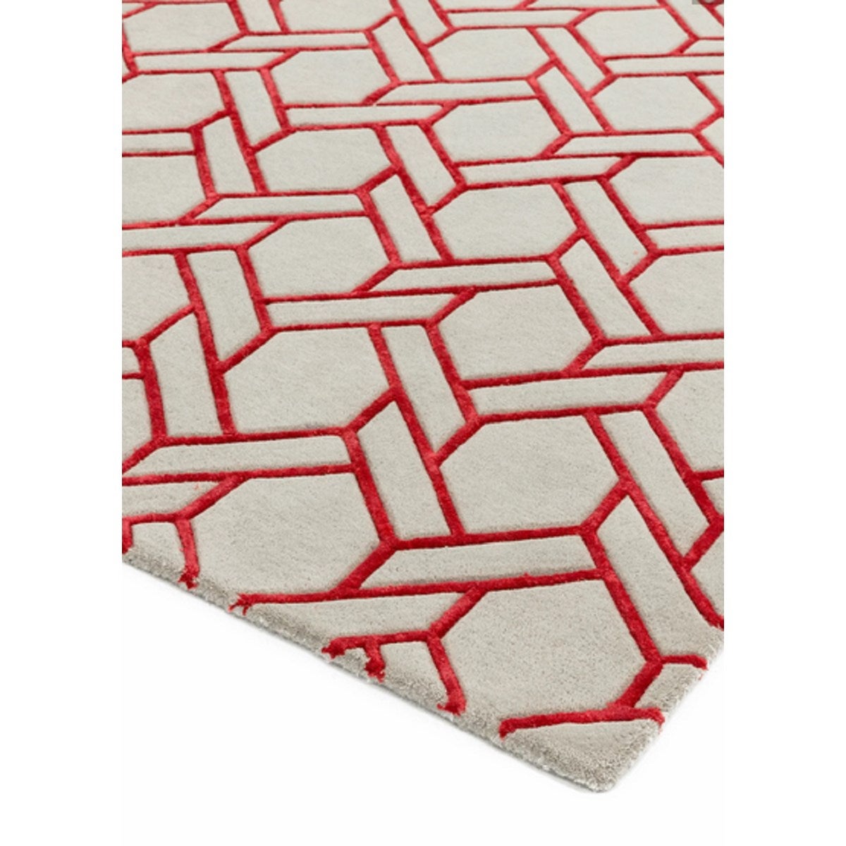 Tapis de salon laine tissé main NAVEL LINES 120x170 cm - 3