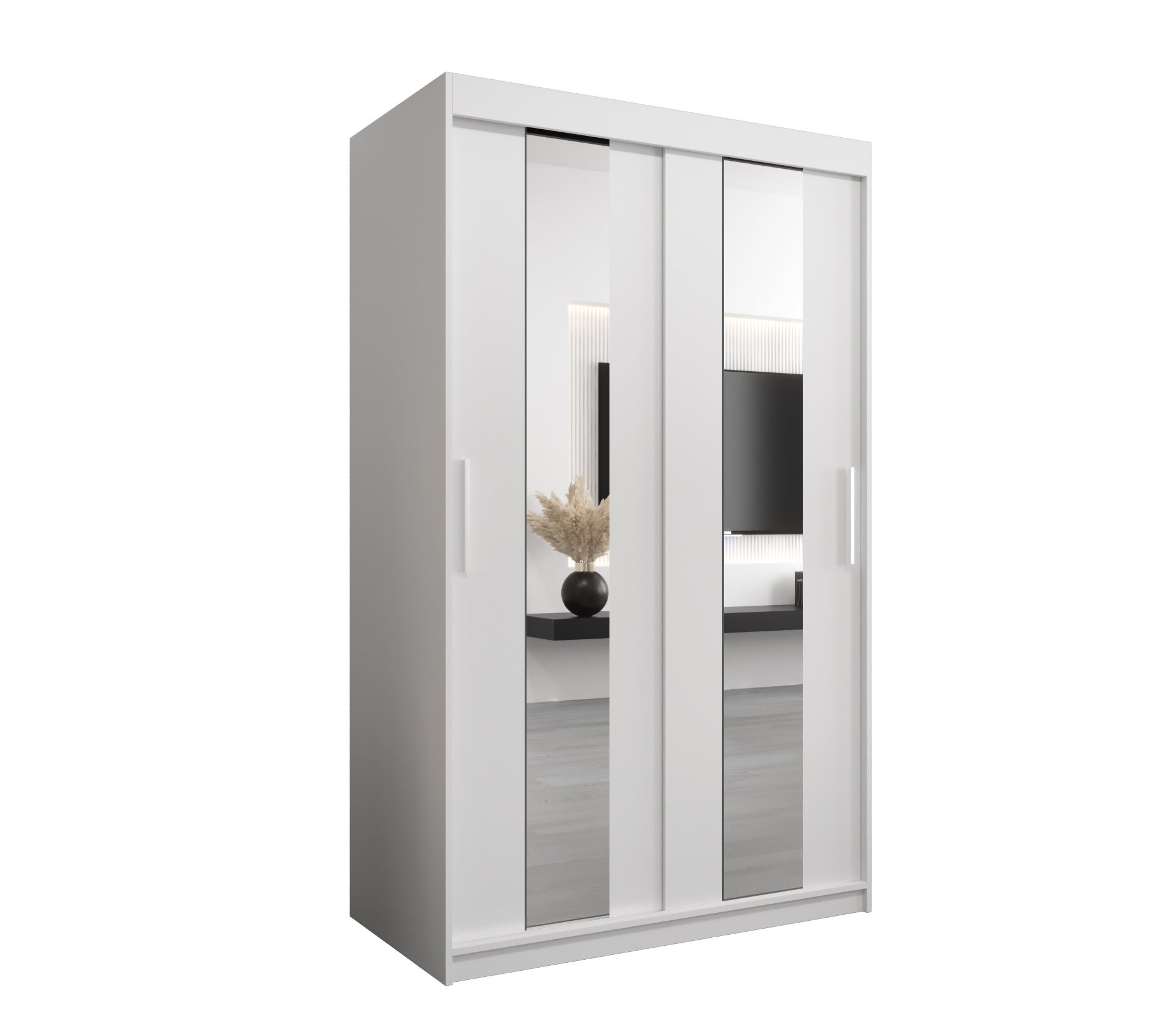 Szafa przesuwna garderoba POLE 120 x 62 x 200 cm Biały - Abiks Meble