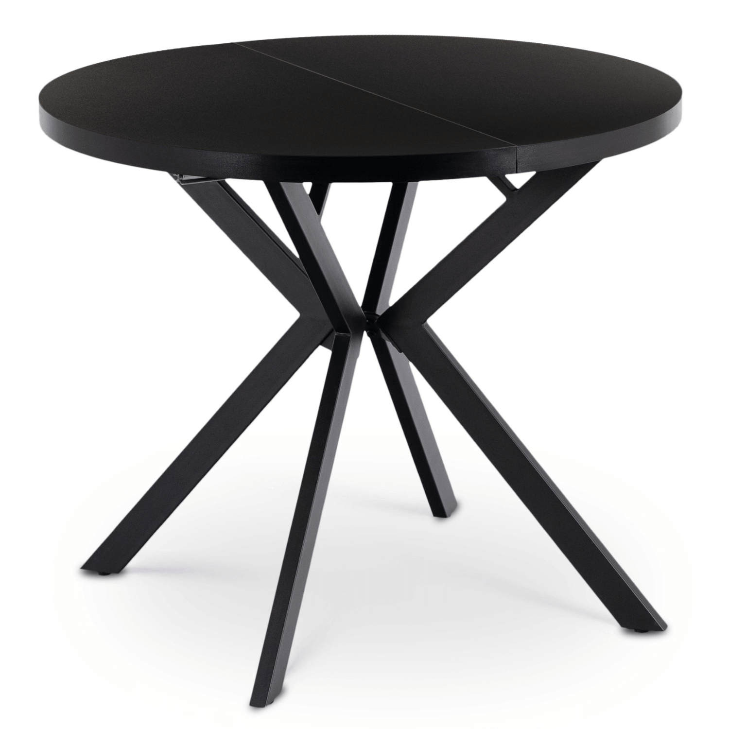 Stół Rozkładany Okrągły 80 Do Salonu Jadalni Kuchni Czarny Loft DORIAN