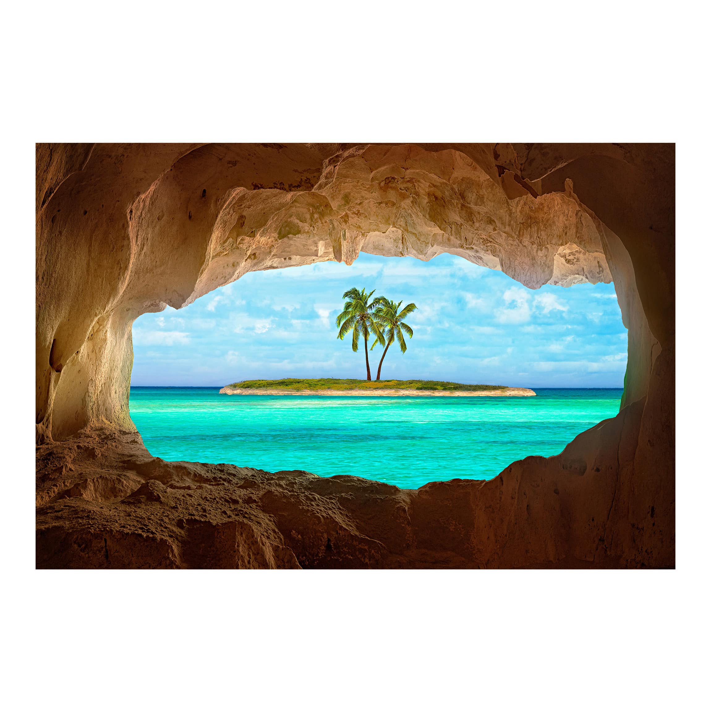 Papel pintado fotomural 3d tropical naturaleza playa 22 - salón dormitorio cocina pasillo - tnt 384 x 255 cm smart