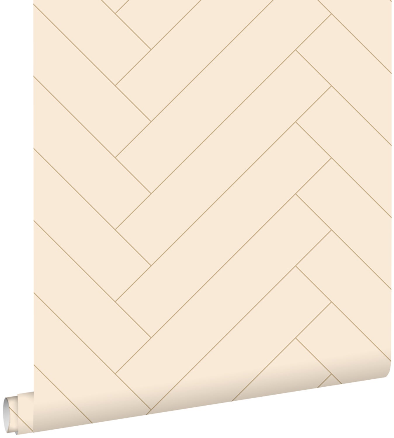 Tapeta motyw jodełki beżowym - 50 x 900 cm - ESTAHOME