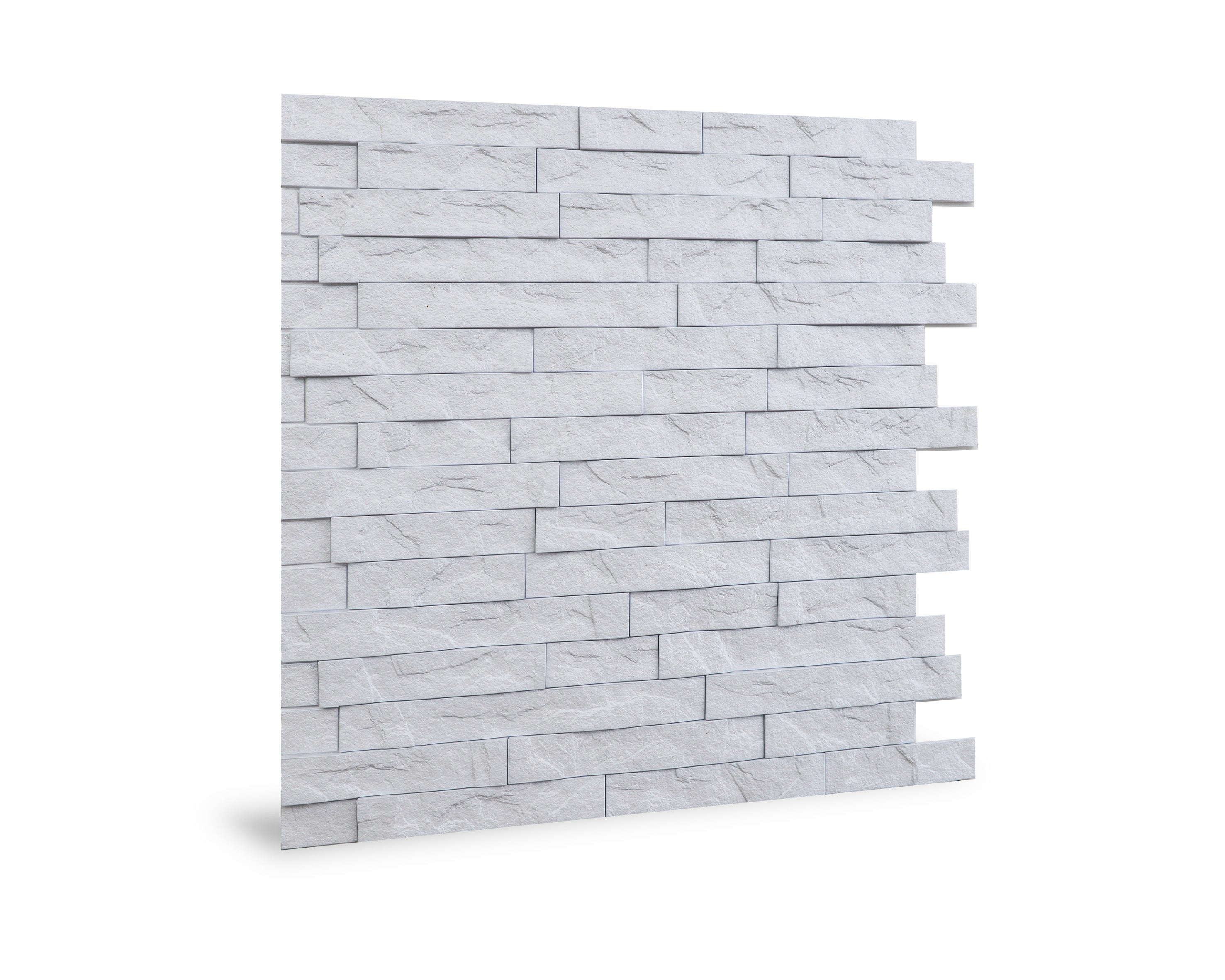 Pvc Ledge Innovera | Panneaux muraux PVC Ledge Stone Blanc - 6pcs | Leroy Merlin