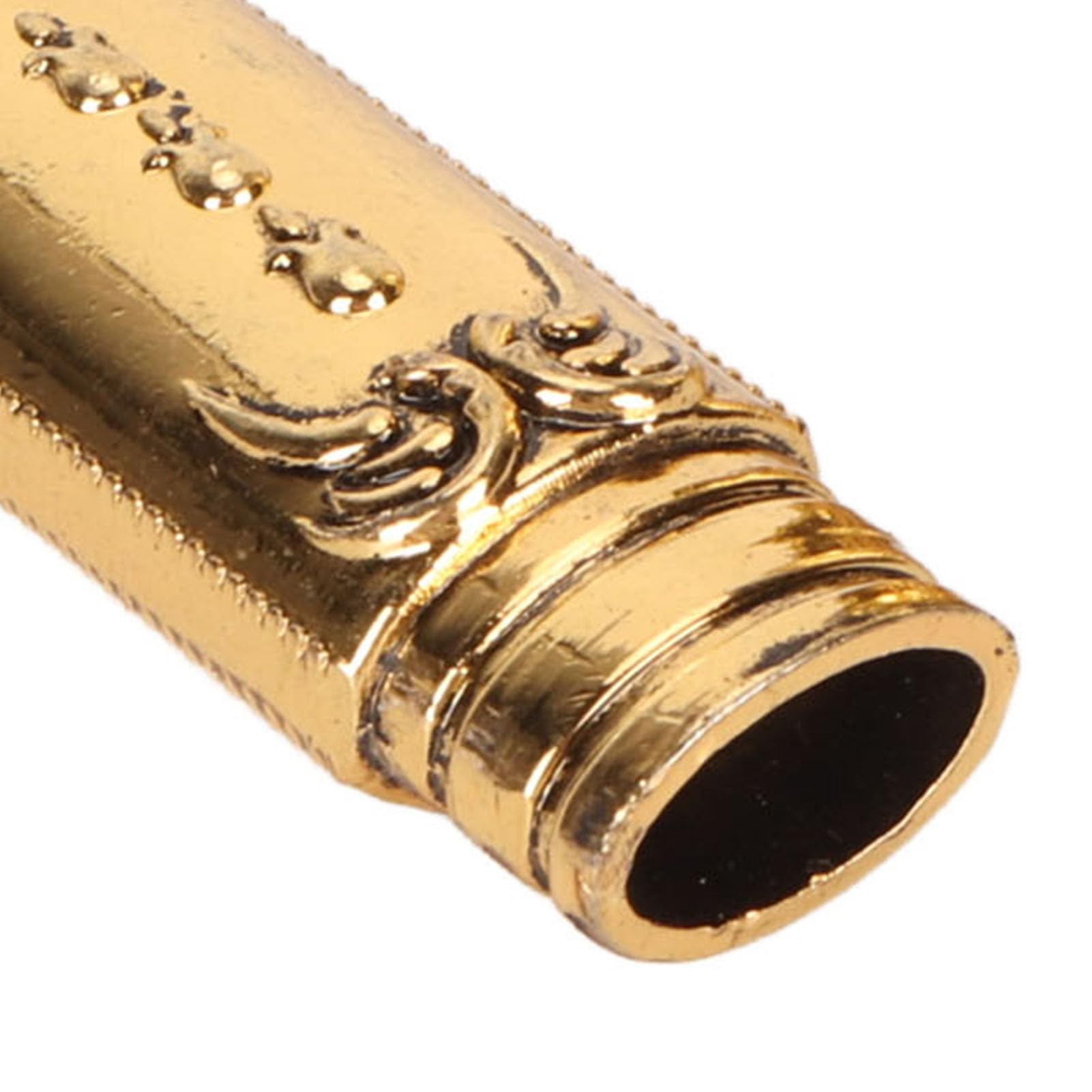 Étui à aiguilles vintage gravé motif stéréoscopique élégant tube de rangement pour aiguilles à coudre porte-aiguilles outils de couture bricolage (or) - 9