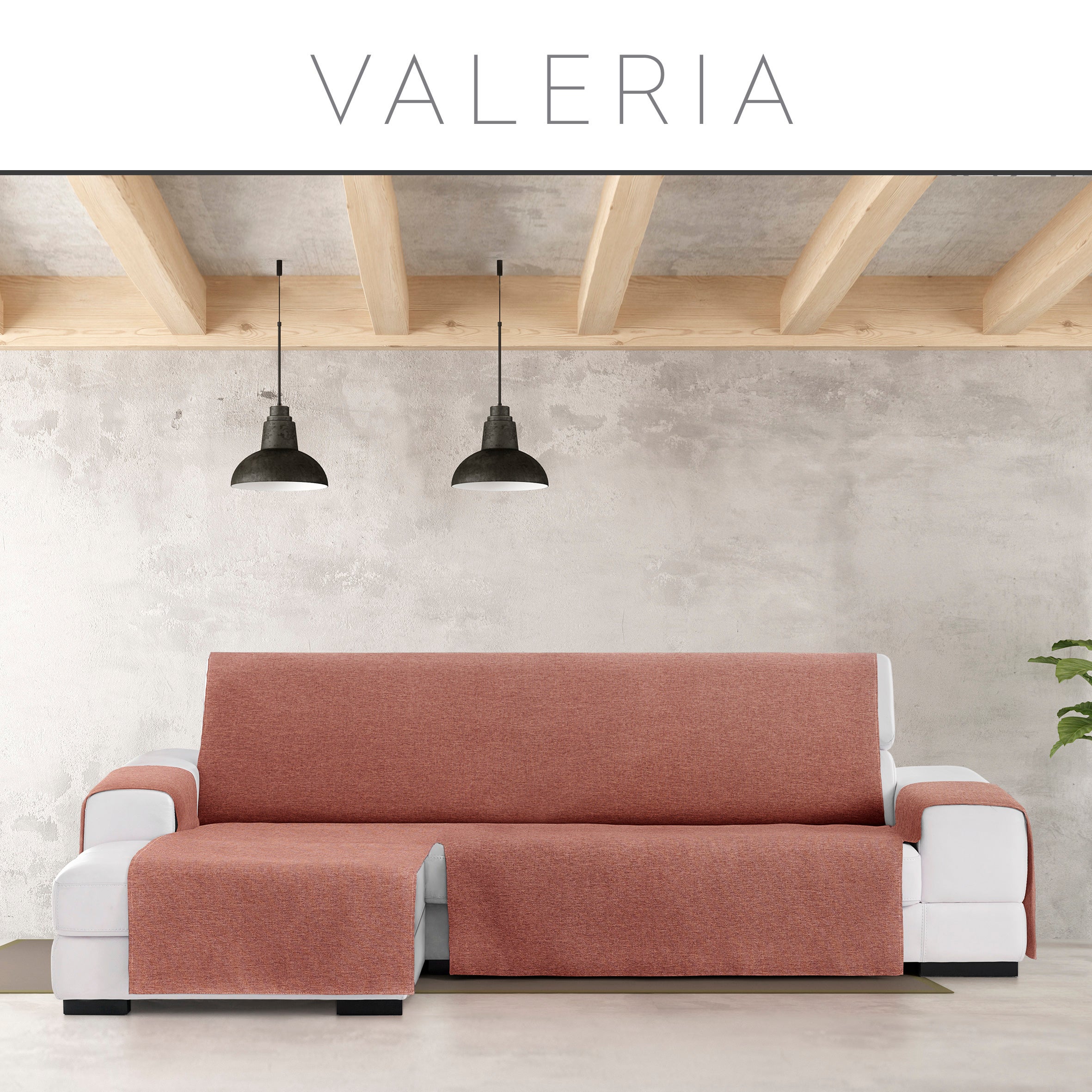 Copridivano Valeria pratica per divano ad angolo sinistro Normal tegola 240 cm - 3