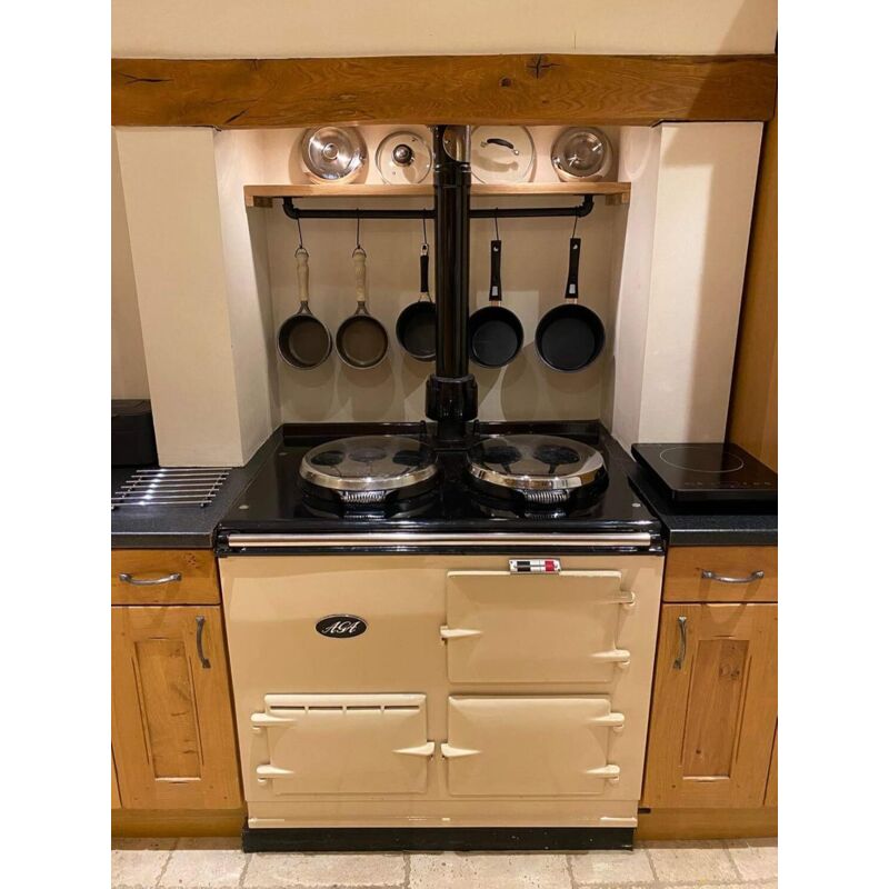 Barre de cuisine murale 80 cm en fer avec 14 crochets, pour casseroles et ustensiles - 3