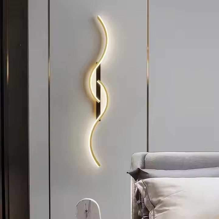 Ściemniana lampa ścienna LED z pilotem, kreatywna lampka nocna 60 cm, oświetlenie dekoracyjne, 3 regulowane temperatury barwowe - 8