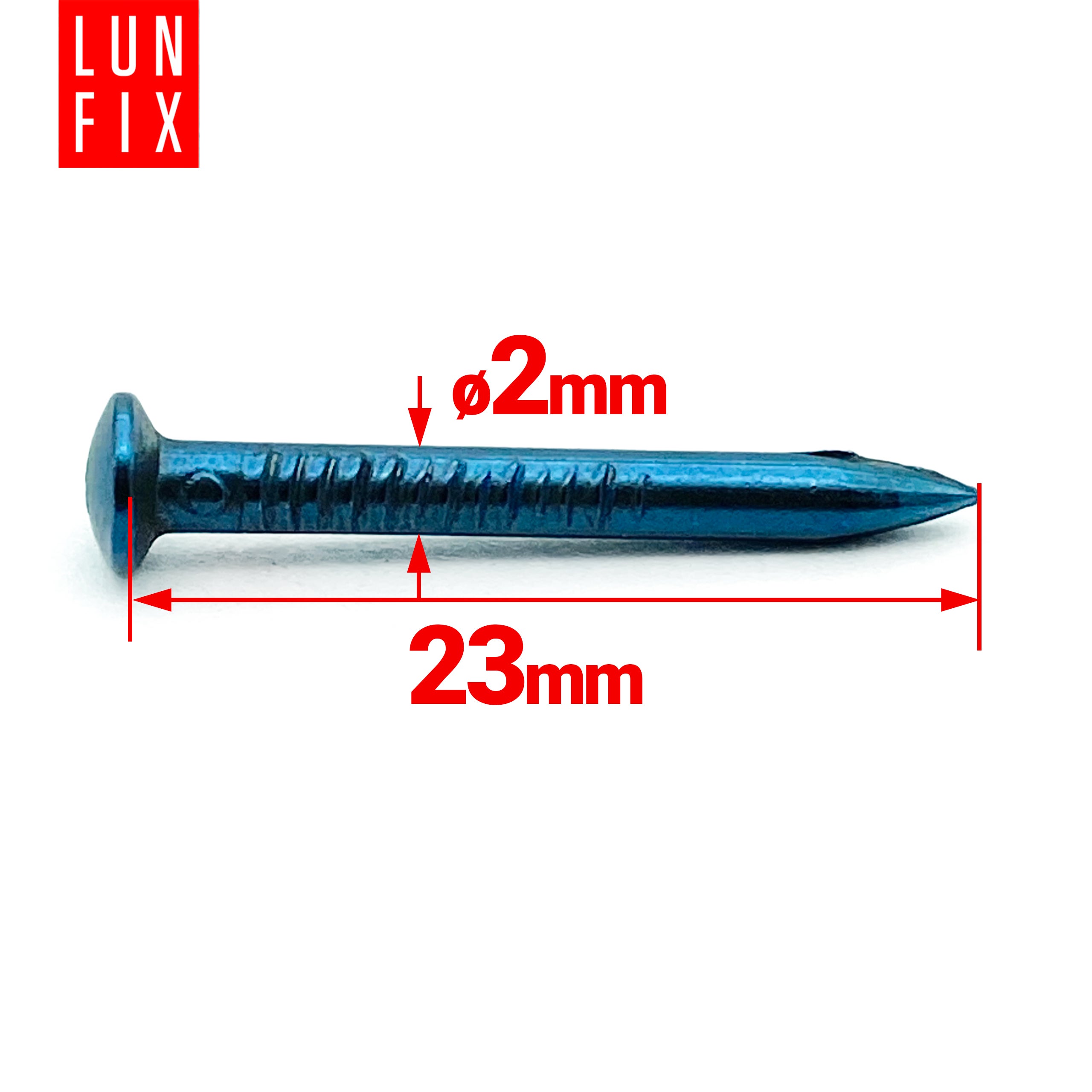 Gwoździe niebieszczone 2x23 mm 100szt. - 2
