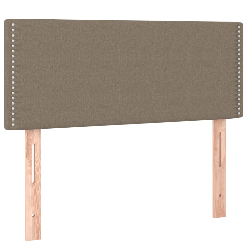 Maison Exclusive - Sommier à lattes de lit avec matelas Taupe 90x190 cm Tissu - 6