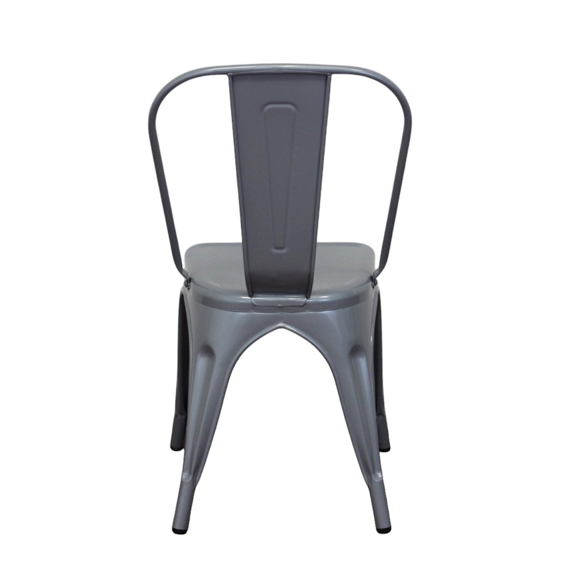 Milani Home - Set 6 sedie in metallo industrial cm 35 l x 45 p x 85 hdi coloreGrigio - 6