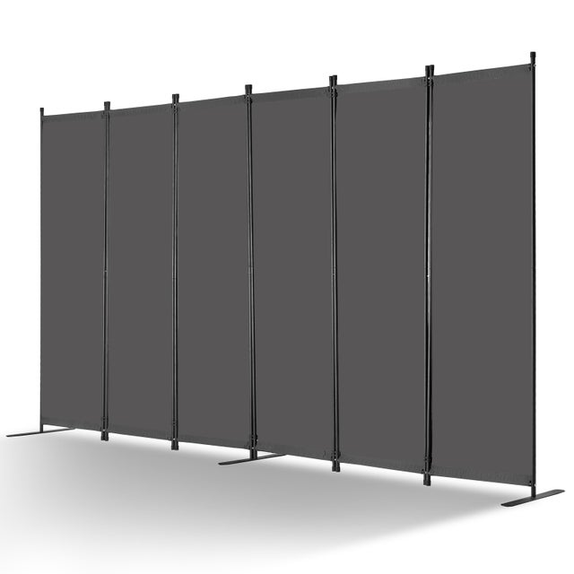 Paravent Multifonctionnel VEVOR 6 Panneaux,Cloison Séparatrice 311 x 180,5 cm,Pliable,Brise-vue pour Bureau,Chambre,Salon,Gris