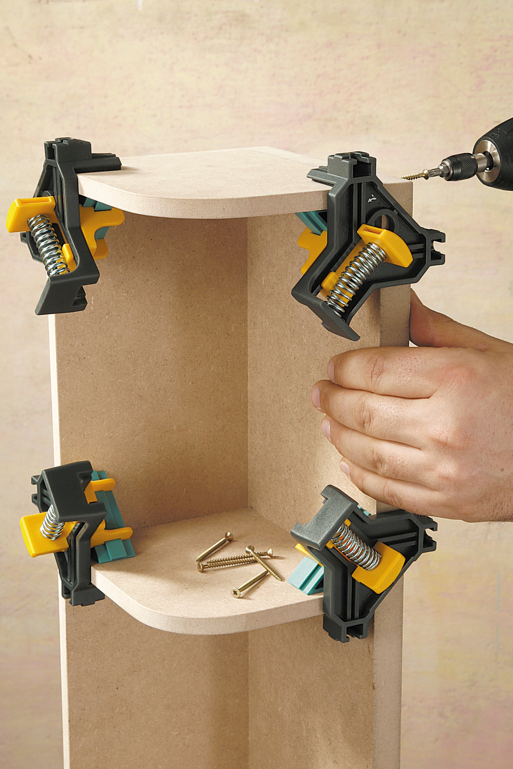Kit Coffret Undercover Jig Pozidriv et 2 Presses d'angles - Pour Assemblages en angle invisibles - wolfcraft 8629000 - 5