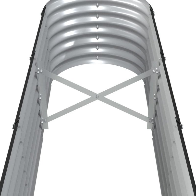 Letto da Giardino in Acciaio Zincato 260x40x36 cm Antracite vidaXL - 5