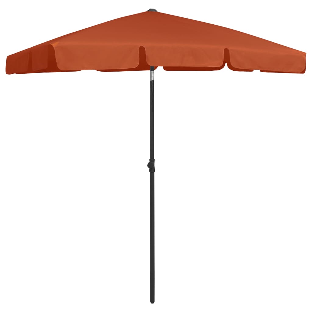 Parasol de plage Terre cuite 180x120 cm - 4