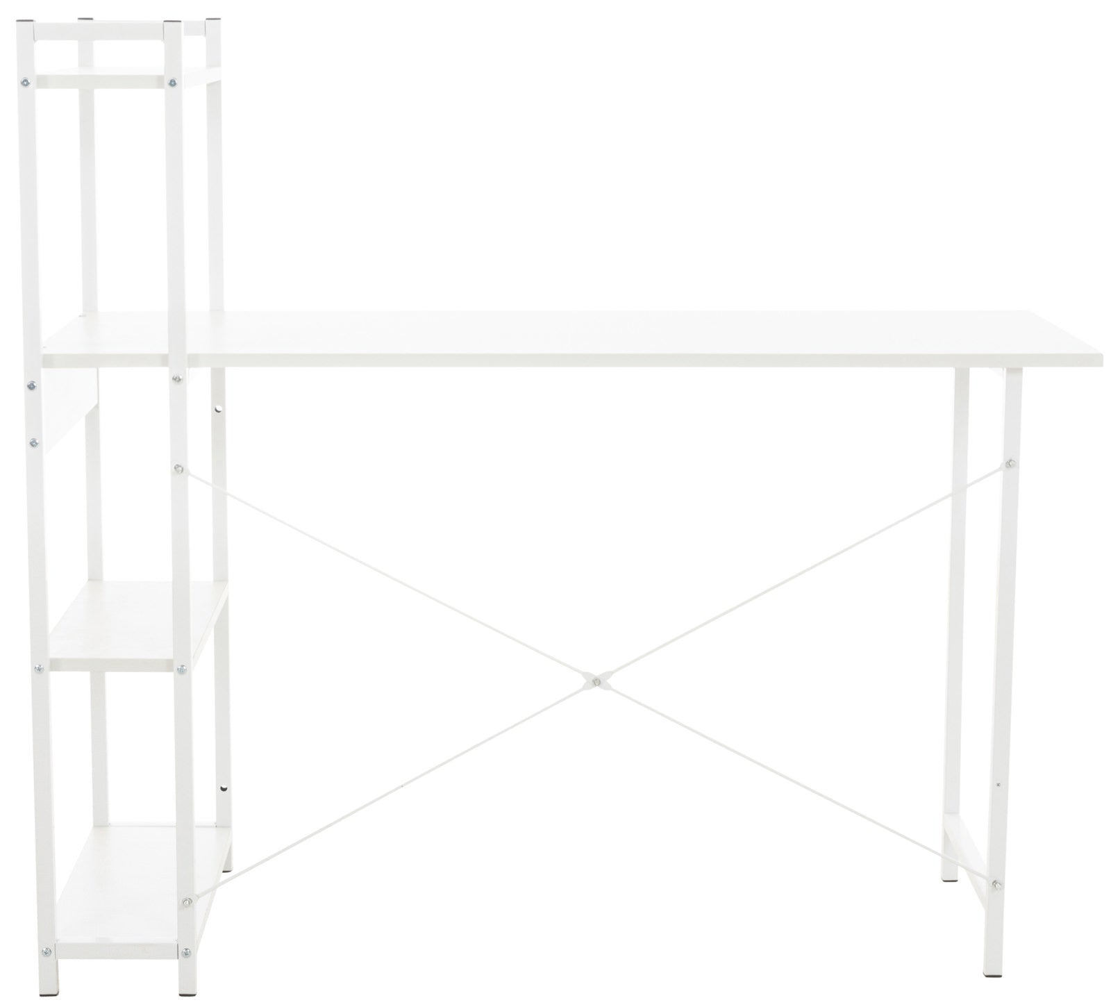 Bremermann Console Avec Étagère En Métal Blanc - Support Plantes Design Moderne 100cm, Charge 10kg Par Niveau