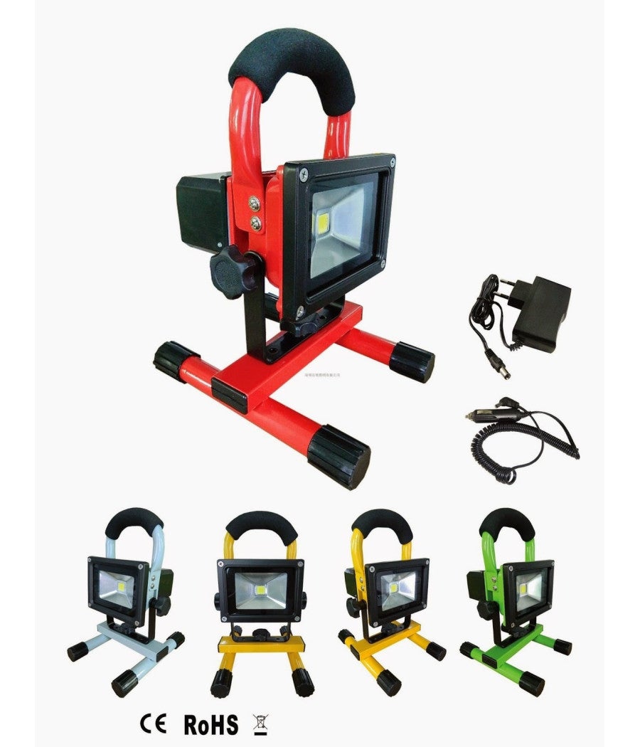Faro Led Portatile Ricaricabile 30W – Torcia Emergenza Faretto Potente