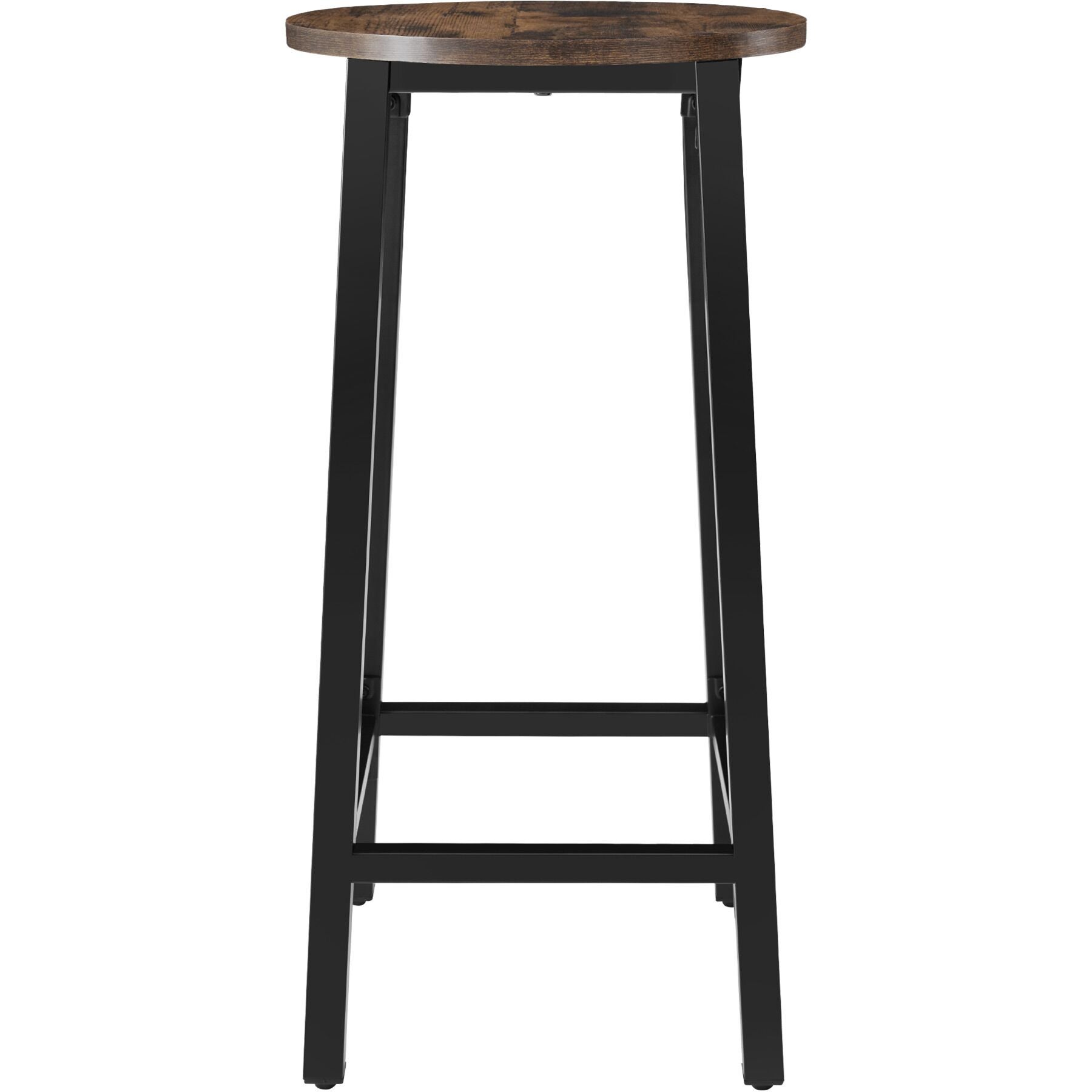 Tectake 2 Tabourets de bar Corby - Bois foncé industriel, rustique - 3