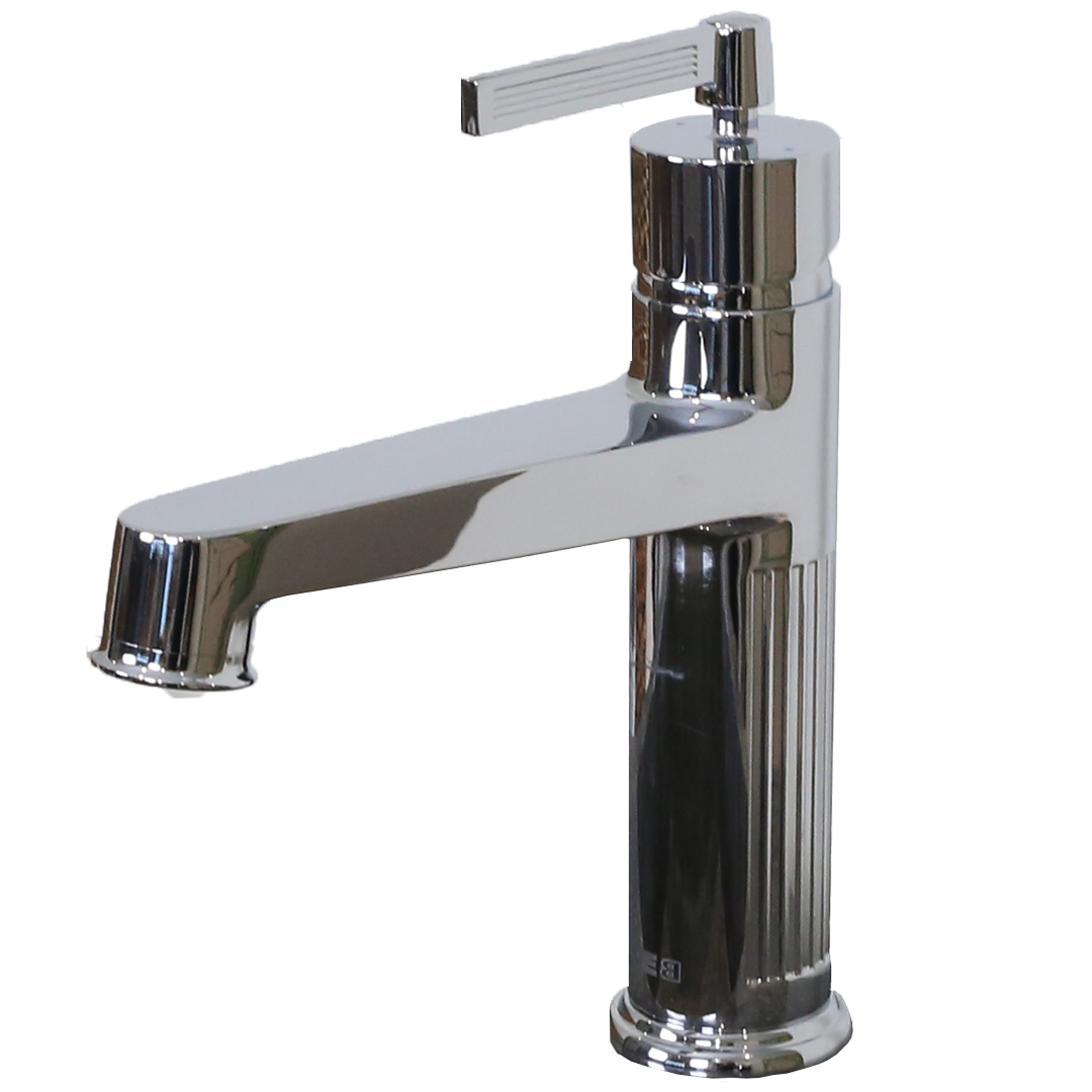 Art Deco bateria umywalkowa niska chromowana