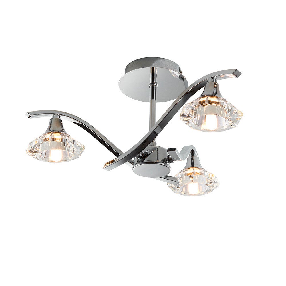 Lampa wisząca LANGELLA chromowana 3xG9x15W metal wym:18,5x45x45cm IP20 Endon
