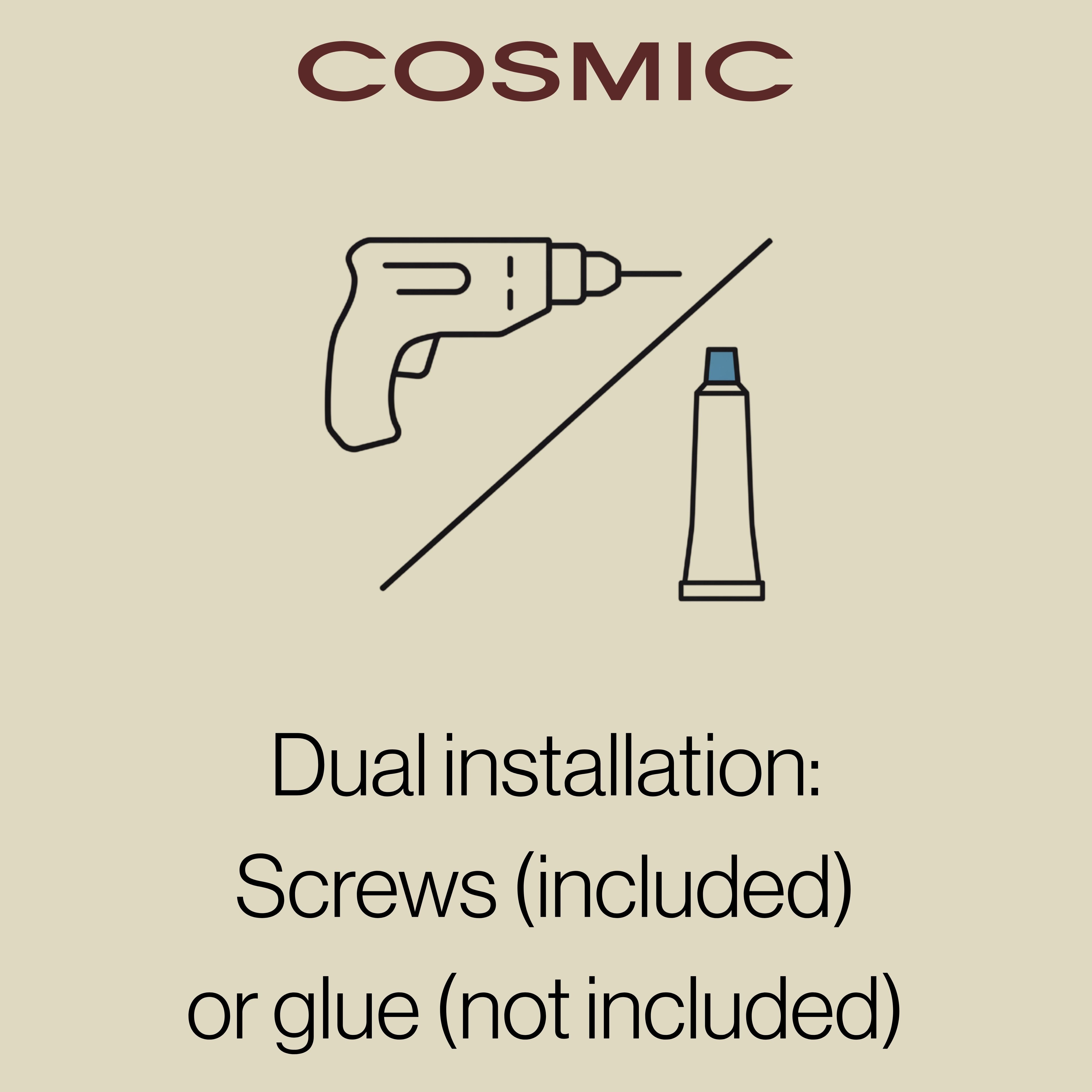 COSMIC Distributeur savon mural, 185ml, Vis Incluses, Facile à Remplir, Acier Inoxydable Peint, Design Primé, Collection GEYSER - 5