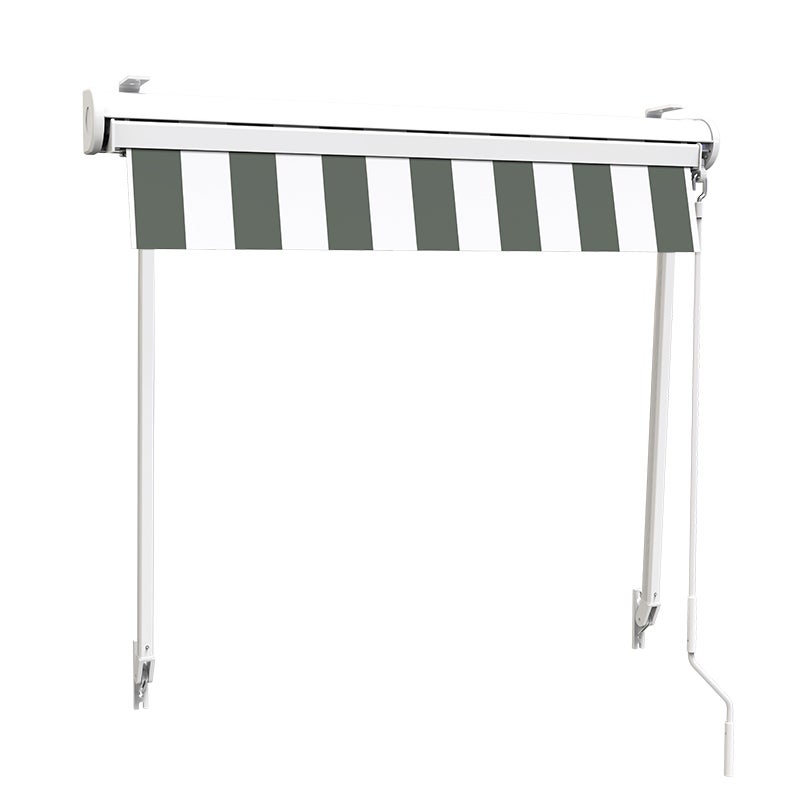 Store à projection avec coffre 140 x 70 cm de fenêtre - Blanc gris - 5