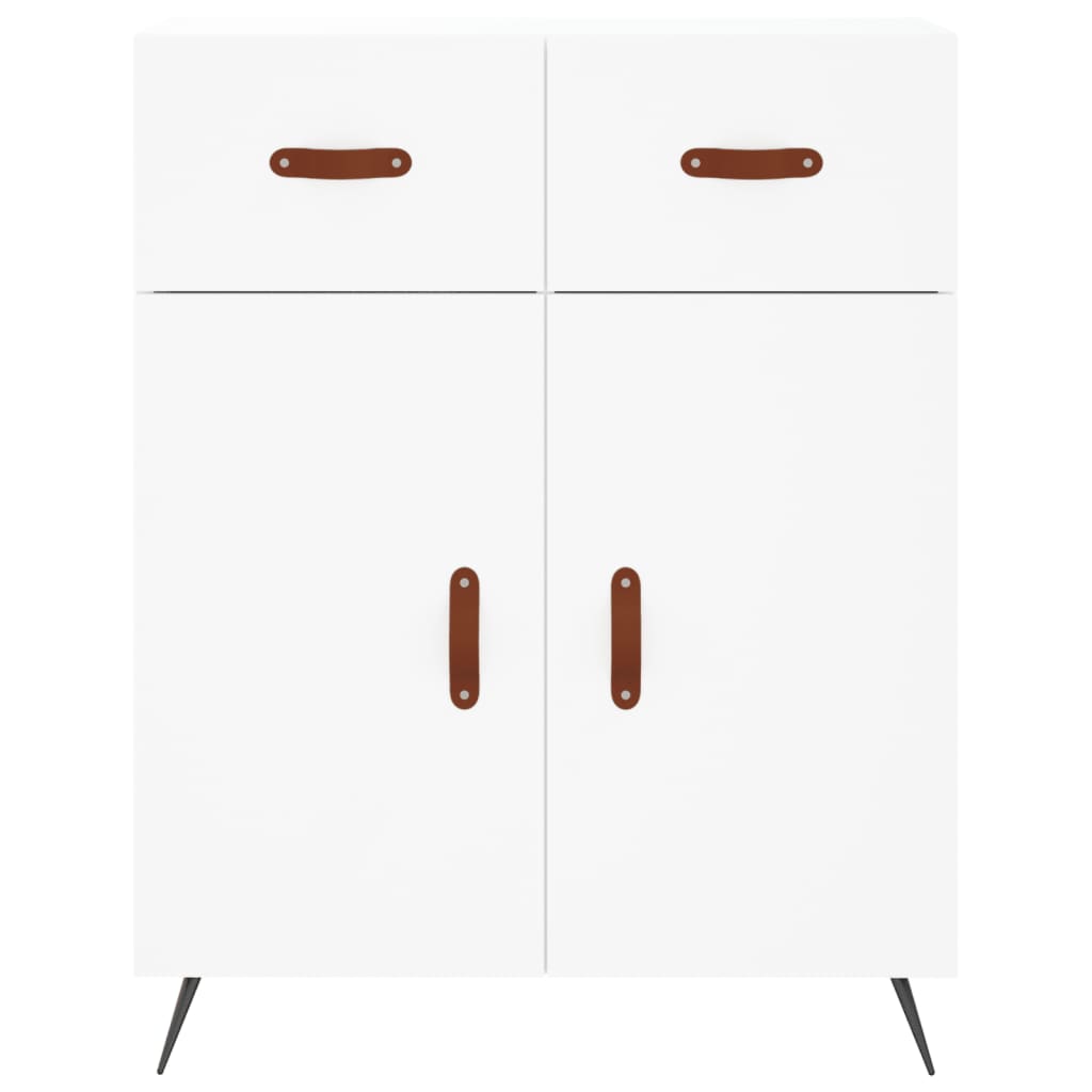 Buffet haut Blanc 69,5x34x180 Bois d'ingénierie - 8