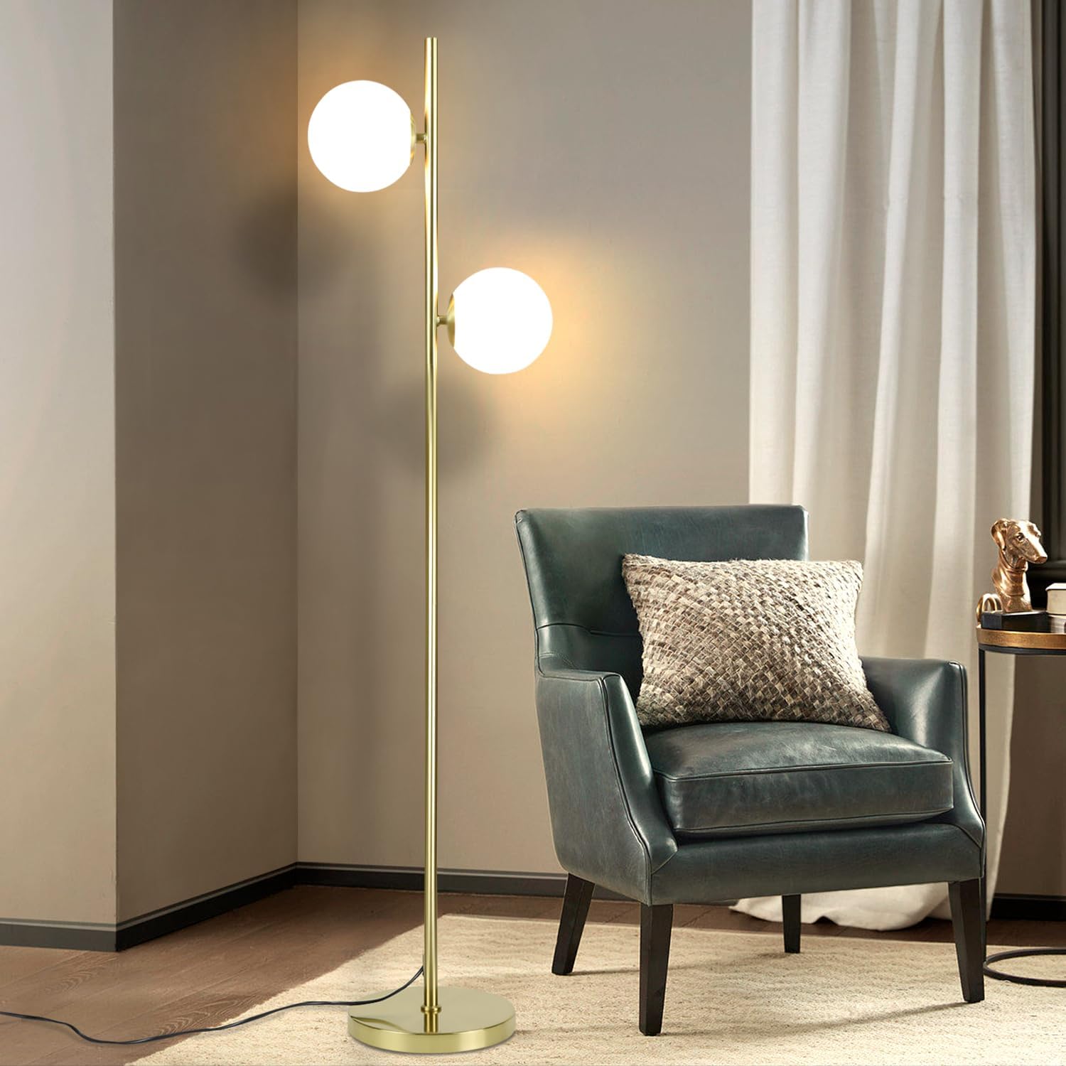 Lampadaire Coucher De Soleil 5 Têtes Réglables – Projecteur Halo Chromé 3000K Avec Filtres Couleurs Interchangeables – Ambiance Romantique 175 Cm