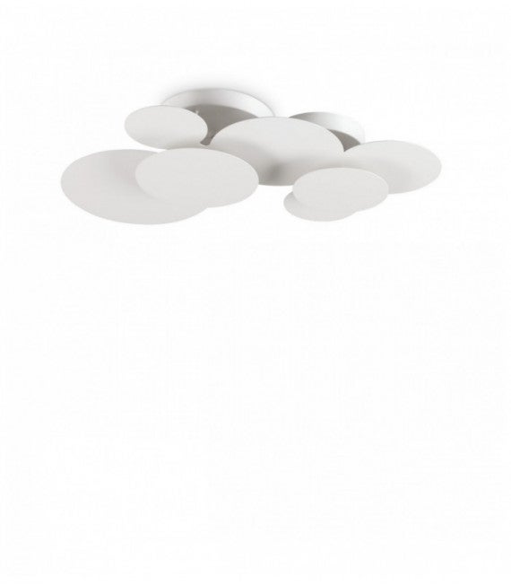 Plafonnier Métal Blanc – Une Ampoule E27, 60W Max, Hauteur 19cm, Diamètre 10cm, Neuf