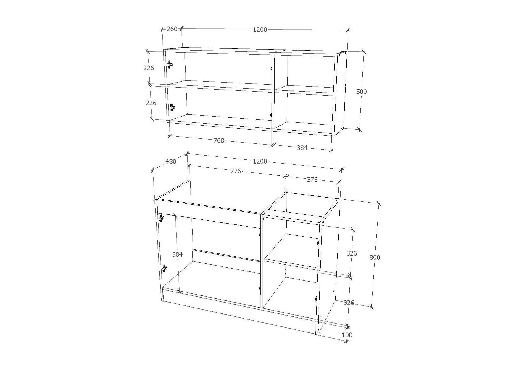 Set Cucina Ara haaus, Bianco, L 120 cm - 4